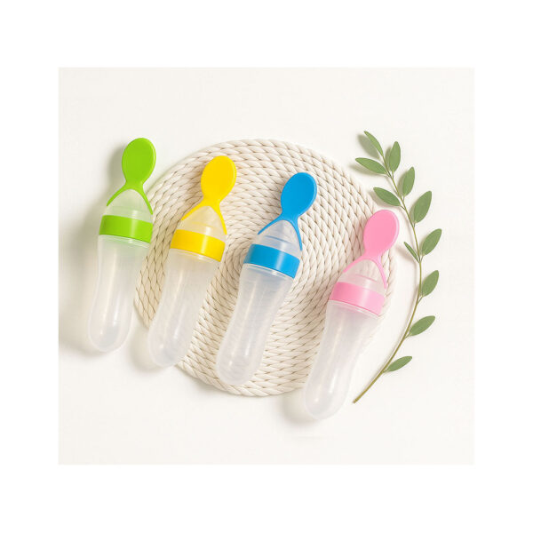 Biberón de silicona con cuchara